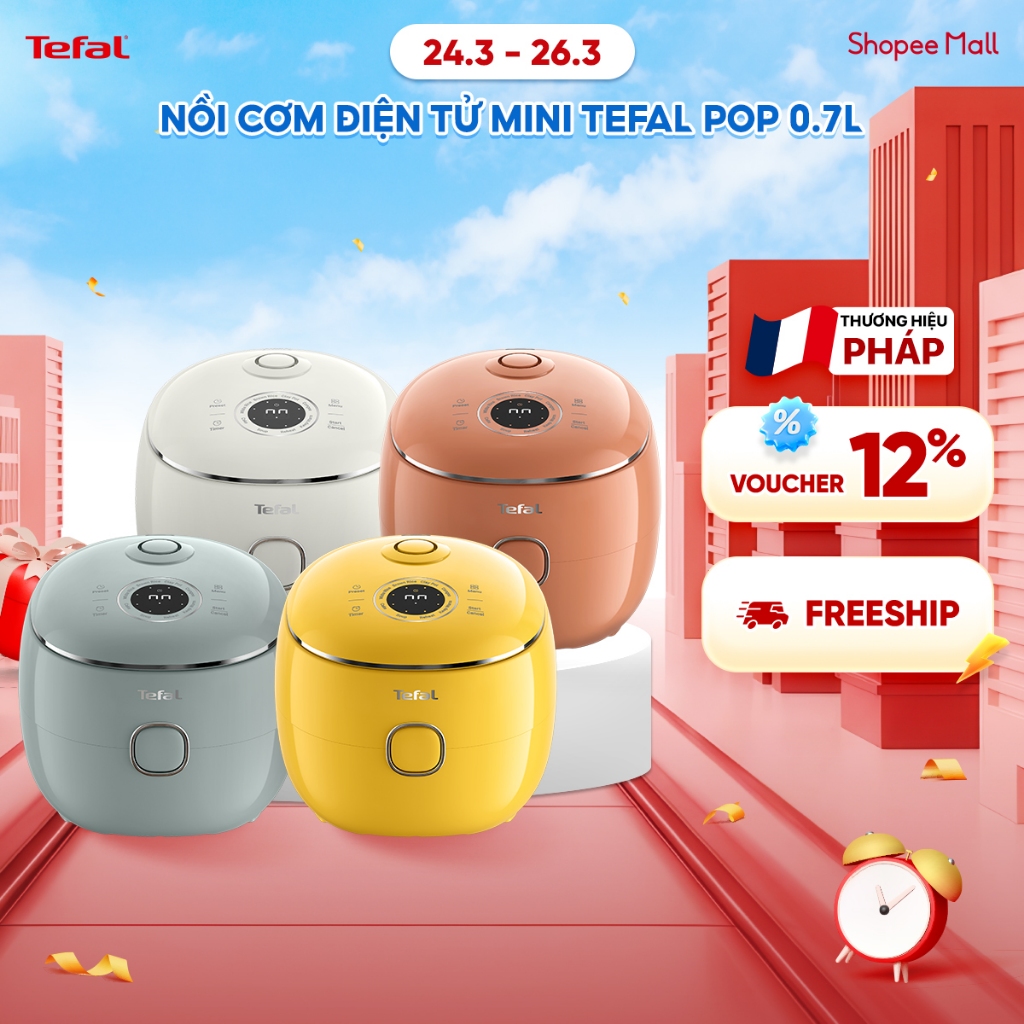 Nồi cơm điện tử Mini Tefal POP 0.7L