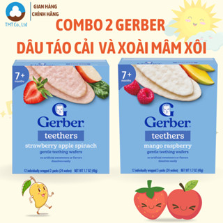 Combo 2 Hộp bánh gạo ăn dặm Gerber 48g, nhập khẩu Thái Lan