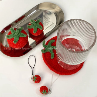 [SET MÓC KHOÁ + LÓT LY + TÚI AIRPOD] CÀ CHUA - TOMATO