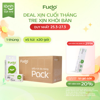 Thùng Khăn Giấy Rút Để Bàn Fudo TissuePack - 5 Túi x 20 Gói