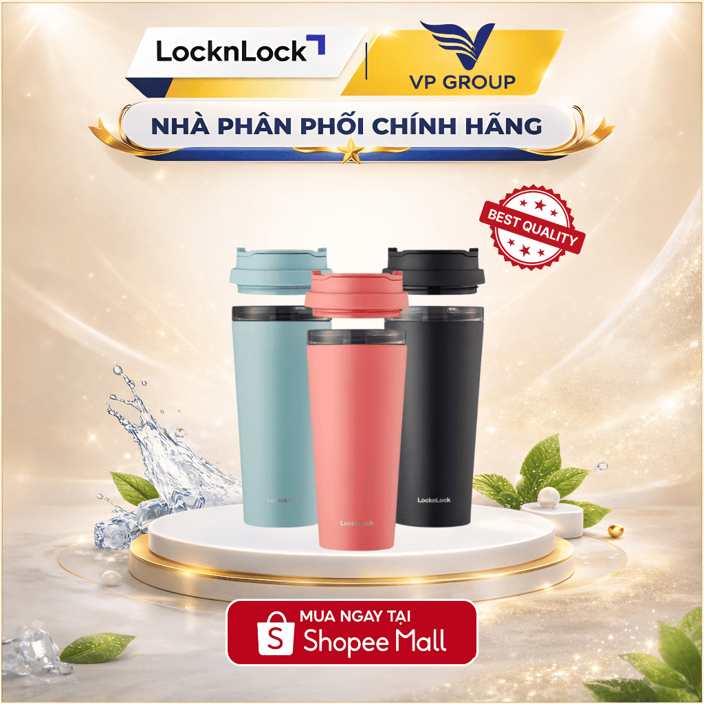 Bình giữ nhiệt LocknLock có 2 nắp thay thế New Clip Tumbler 540ml - LHC4279