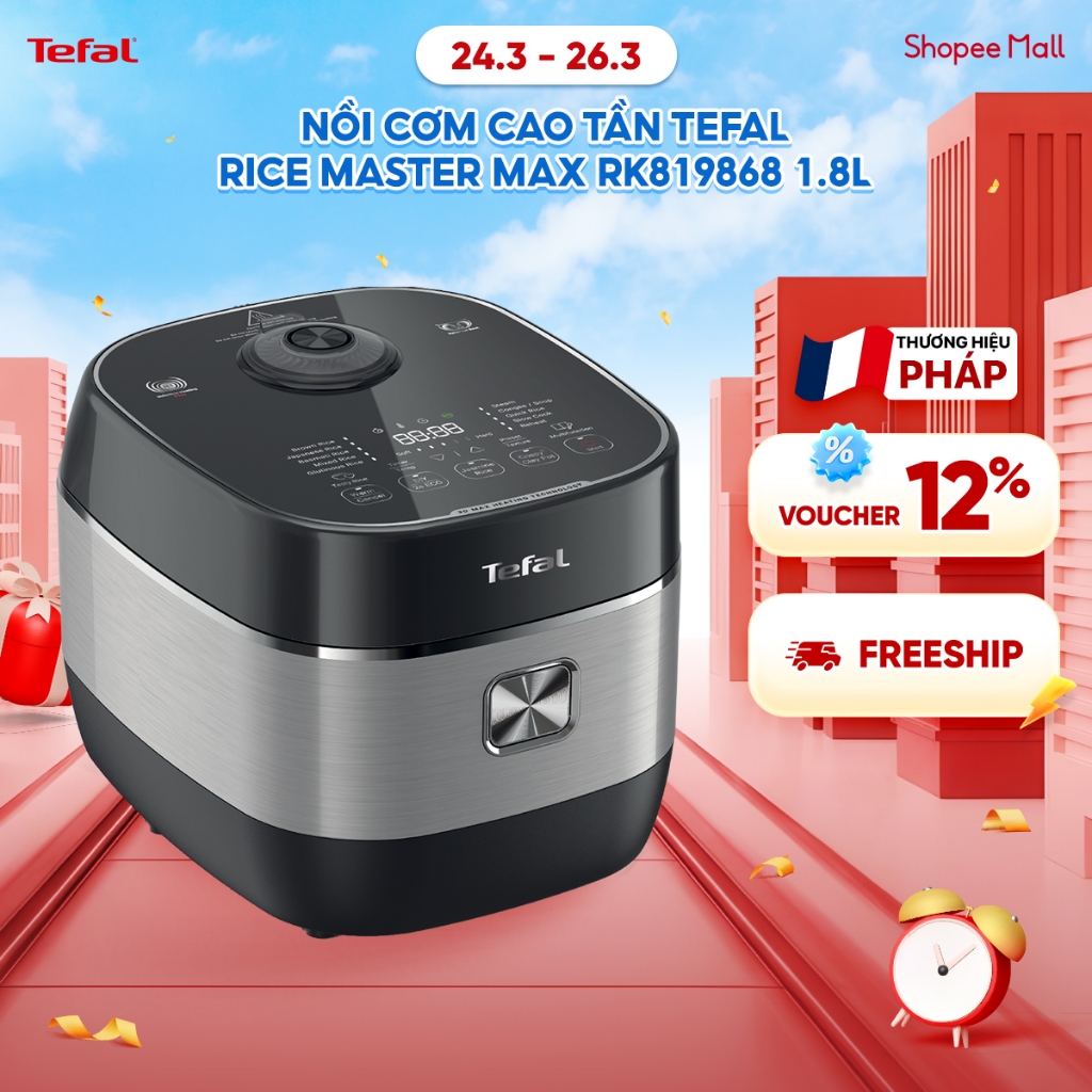 Nồi cơm cao tần Tefal Rice Master Max RK819868 1.8L