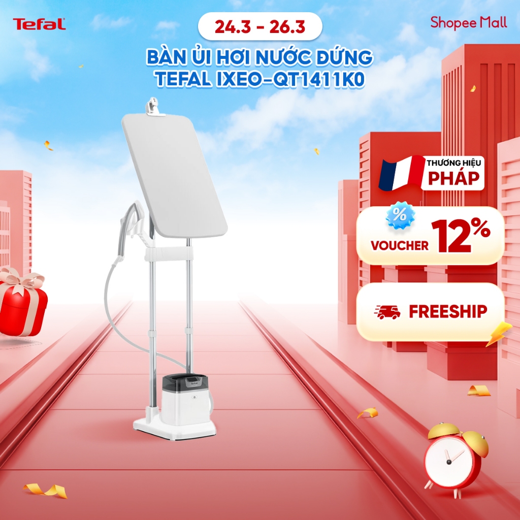 Bàn ủi hơi nước đứng Tefal IXEO Plus QT1411K0