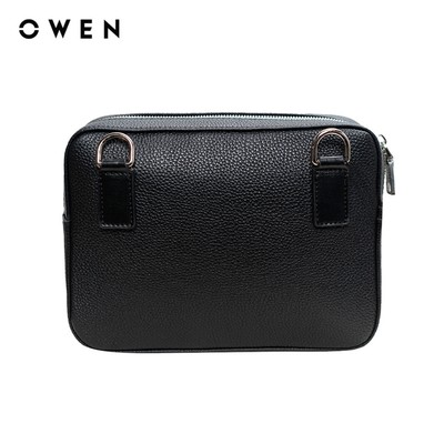 Owen - Túi da Freesize TUI256228 màu Đen chất liệu Da bò