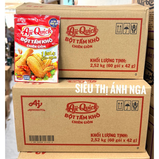 Thùng 30-60 Gói Bột Tẩm Khô Chiên Giòn Aji-Quick x 42g