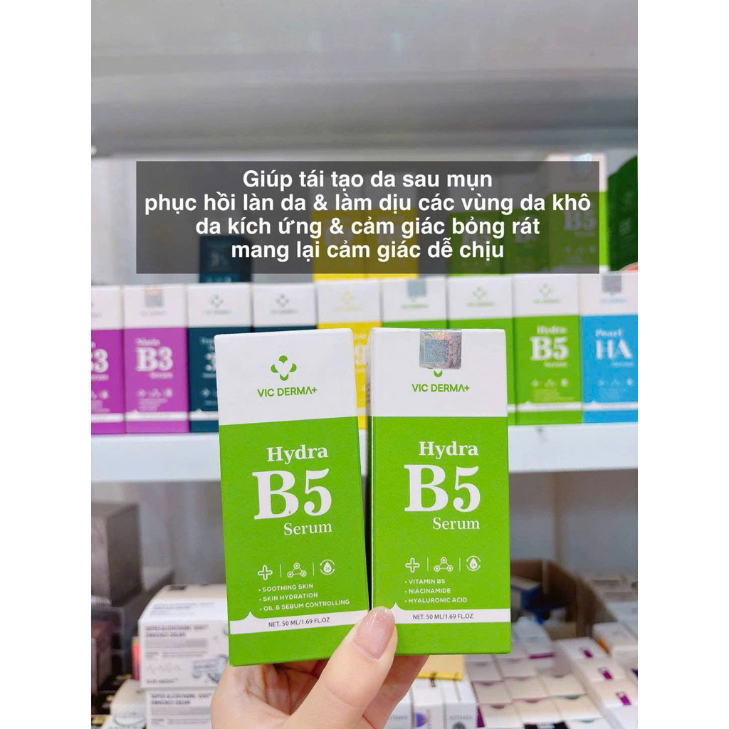 [Hoả Tốc] Serum B5 Cấp Ẩm Sâu, Phục Hồi Trẻ Hóa VICDERMA Hydra B5 50ml