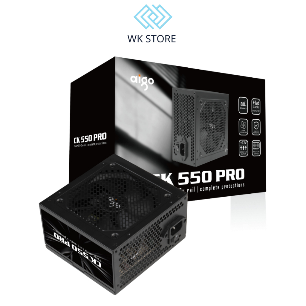 Nguồn Máy Tính AIGO CK550 PRO 550W CST (Mới, BH 36T)