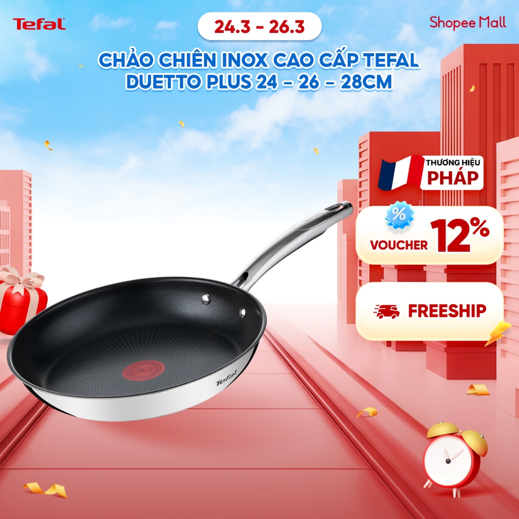 Chảo chiên Inox cao cấp Tefal Duetto Plus