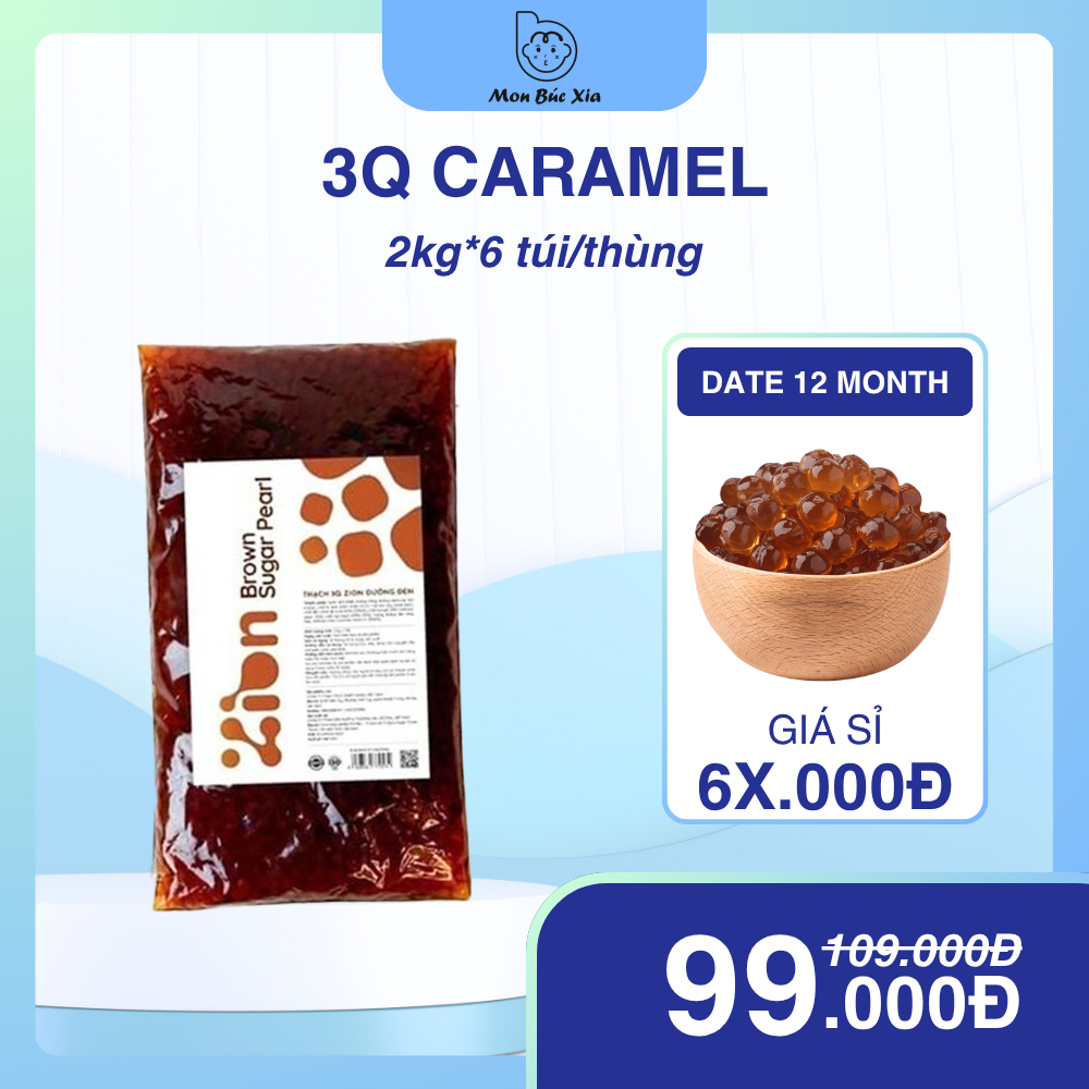 Trân Châu 3Q  Caramen - Trân châu 3Q dai giòn bịch 2kg