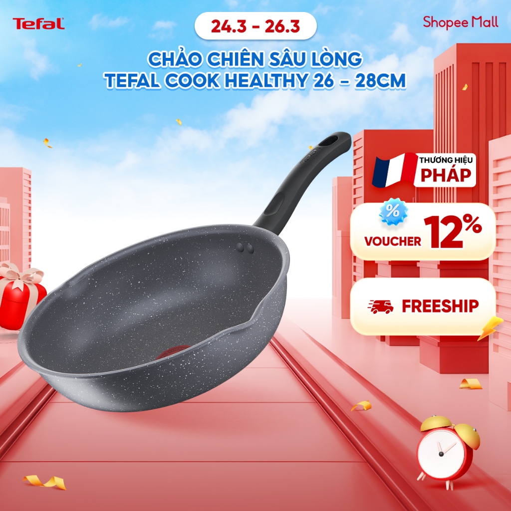 Chảo chiên sâu lòng Tefal Cook Healthy