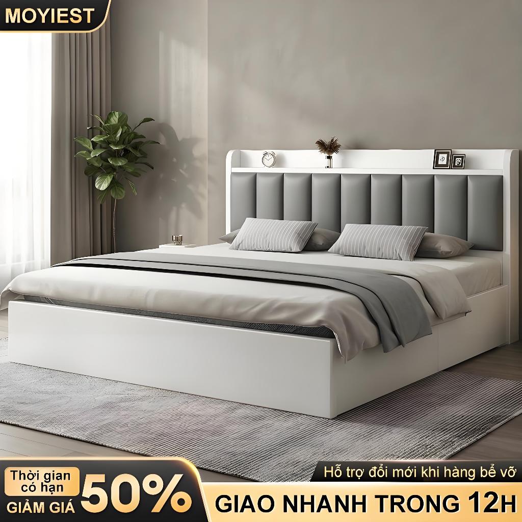 MY Giường gỗ ngăn chứa lót đệm êm ái vận hành êm ái Phù hợp cho phòng ngủ có nhiều màu sắc | BigBuy360 - bigbuy360.vn