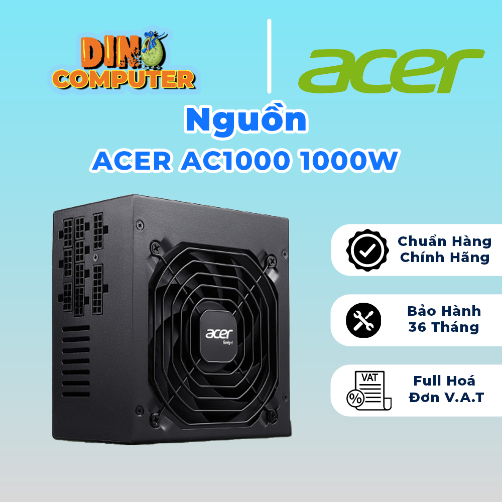 Nguồn ACER AC1000 PCIe 5.0 1000W Full Modular chính hãng giá tốt