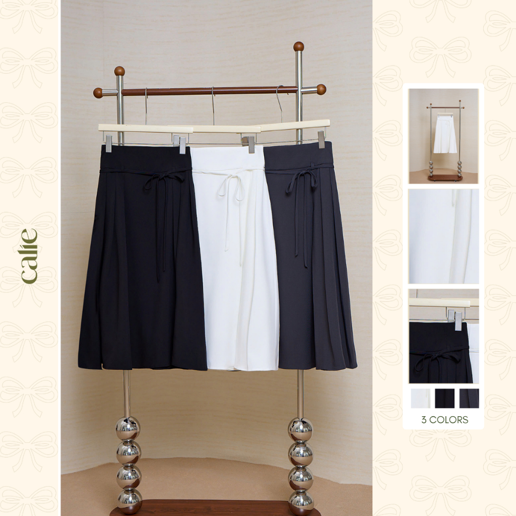 Chân váy xoè xếp ly sườn, chất liệu cao cấp, mịn mướt dễ mix đồ thời trang nữ Calie Cx162