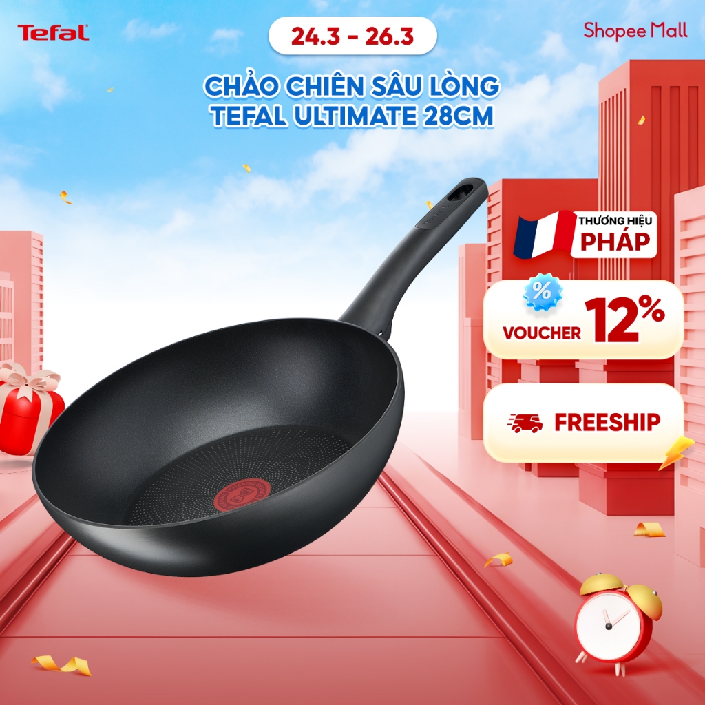 Chảo chiên sâu lồng Tefal Ultimate 28cm