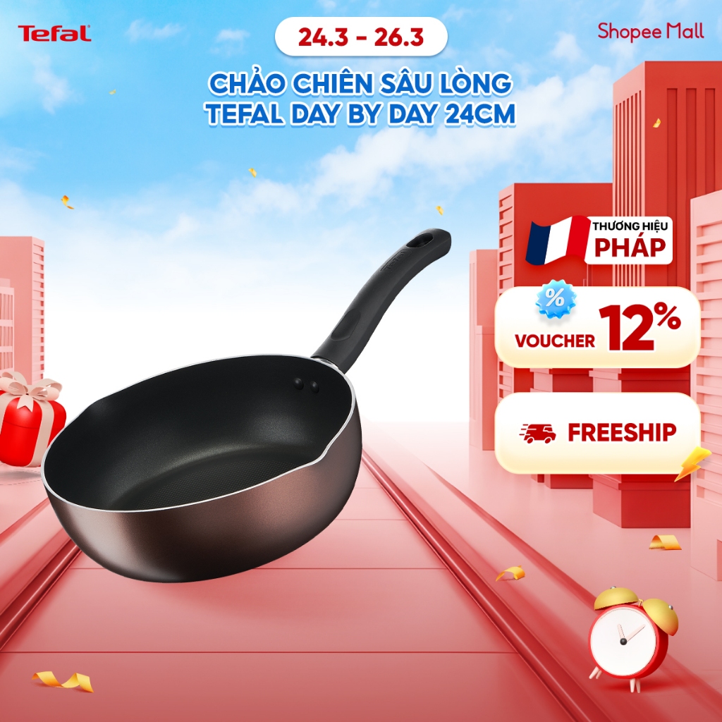 Chảo chiên sâu lồng Tefal Day By Day 24cm