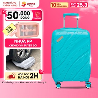 Vali kéo SUNNY PP11 - Nhựa PP chống vỡ tuyệt đối, khóa hải quan TSA  xách tay, kí gửi (size 20-24)