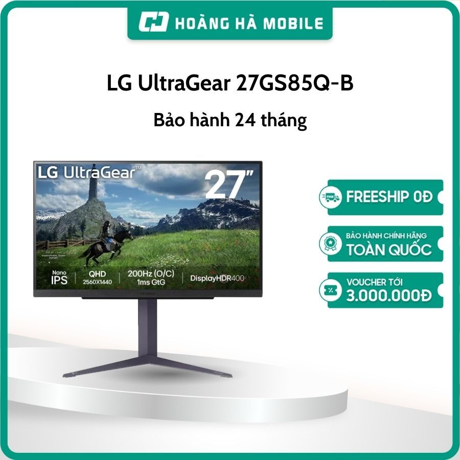 Màn hình LG UltraGear 27GS85Q-B (27 inch/QHD/Nano IPS/200Hz/1ms) - Chính hãng