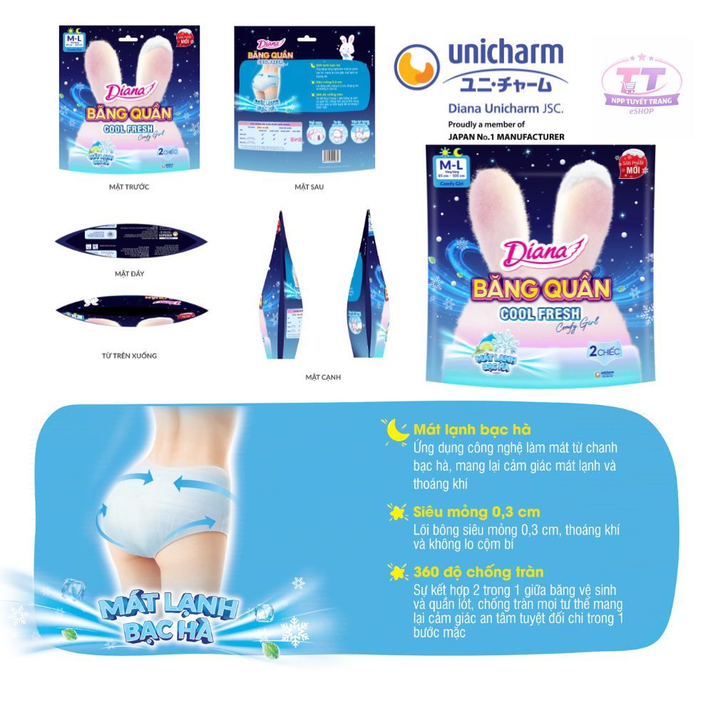 [Mới Ra Mắt] DIANA BĂNG QUẦN COMFY GIRL COOLFRESH - NPP Tuyết Trang