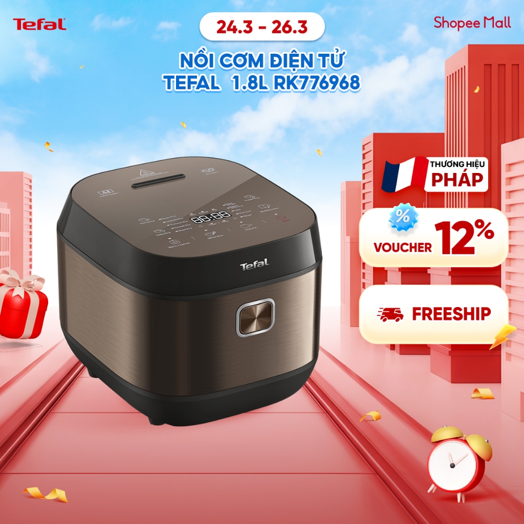 Nồi cơm điện tử Tefal 1.8L RK776968