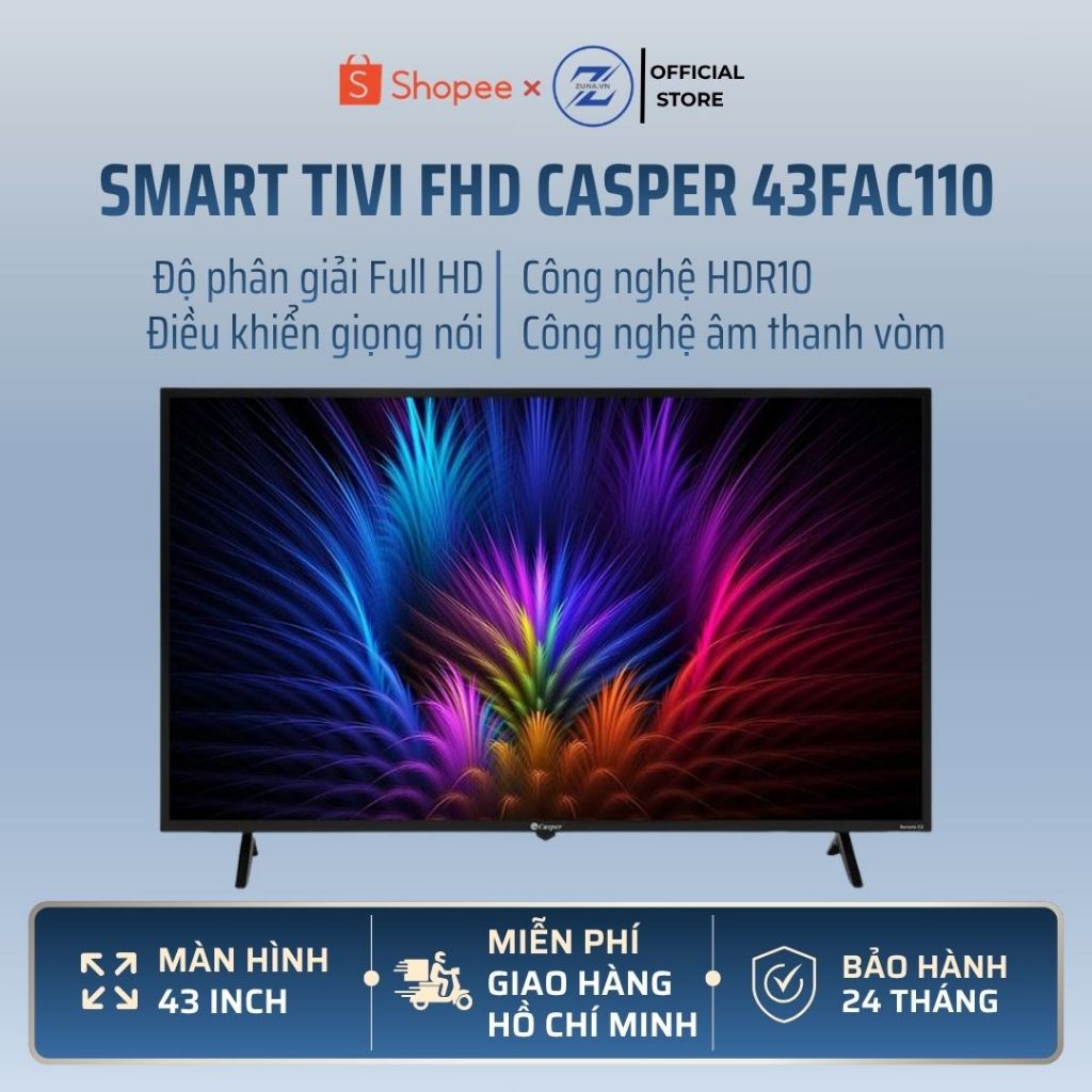 Tivi FHD Casper 43 inch 43FAC110 - Bảo hành 24 tháng