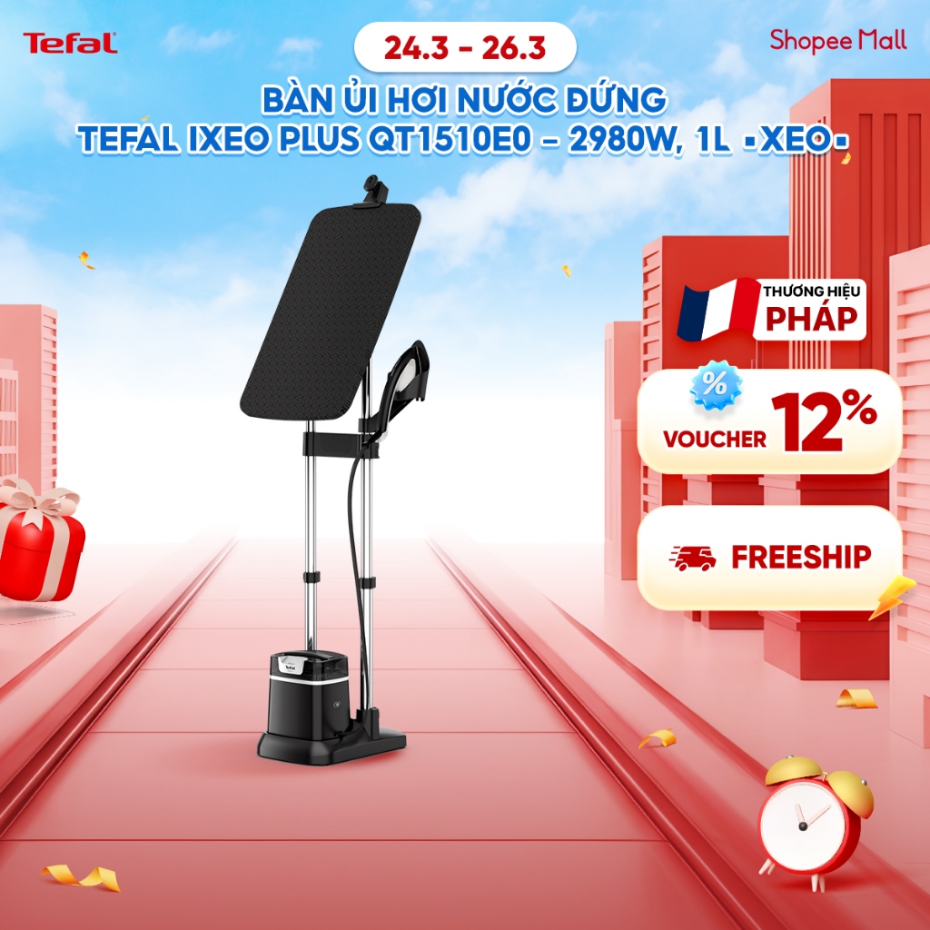 Bàn ủi hơi nước đứng Tefal IXEO Plus QT1510E0 - 2980W, 1L