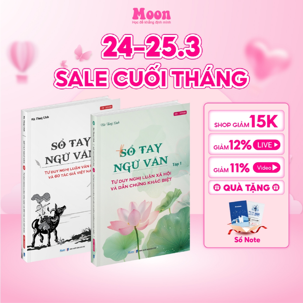 Sách - Sổ tay ngữ văn - Tư duy nghị luận xã hội, Nghị luận văn học  - Moonbook
