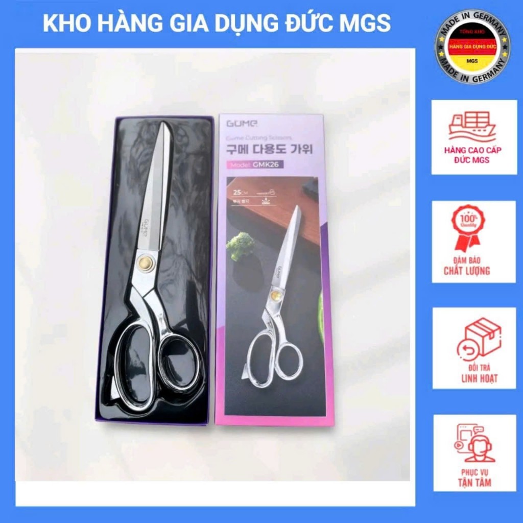 KÉO CẮT GÀ ĐA NĂNG GUME KOREA THÉP KHÔNG GỈ 2Cr13 BỀN ĐẸP SẮC BÉN