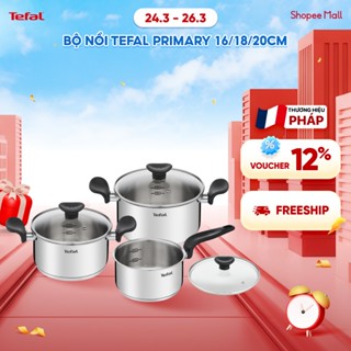 Bộ 3 nồi Inox đáy từ Tefal Primary 16/18/20cm