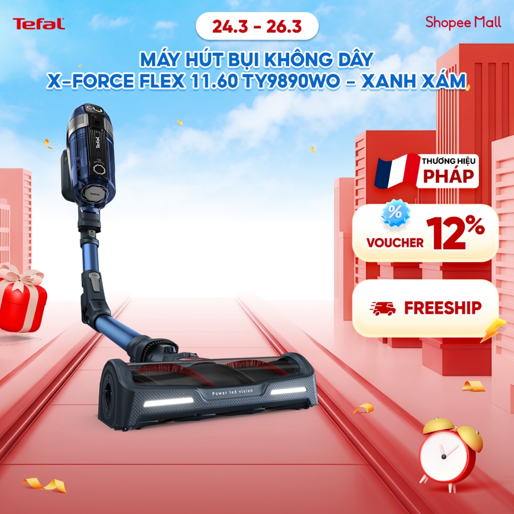 Máy hút bụi không dây X-force Flex 11.60 TY9890WO - Xanh xám