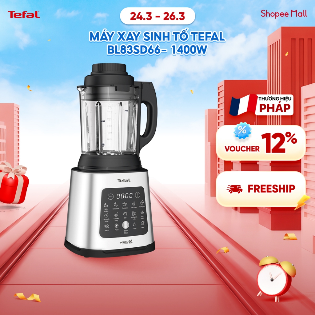 Máy làm sữa hạt, xay nấu đa năng Tefal - BL83SD66 1400W - xay sinh tố