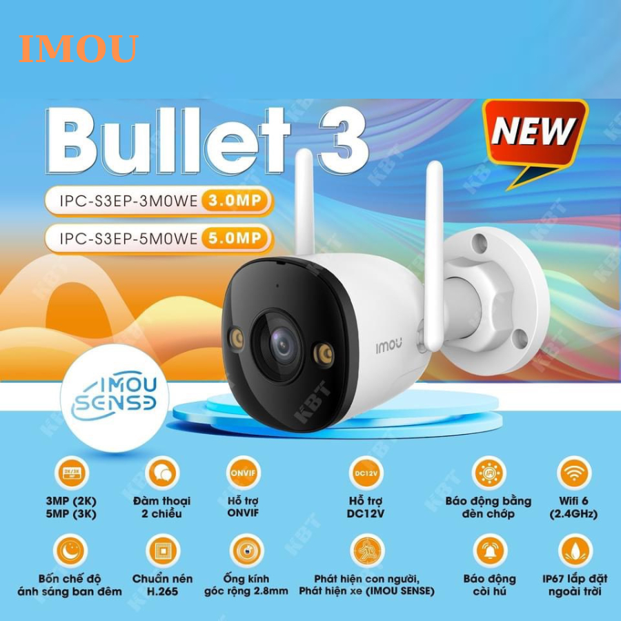 Camera Wifi IMOU FULL COLOR IPC-S3EP-3M0WE 3.0MP, IPC-S3EP-5M0WE 5.0MP đàm thoại 2 chiều