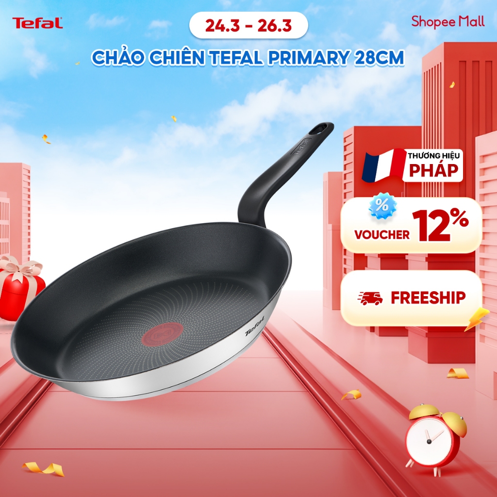 Chảo chiên inox chống dính đáy từ Tefal Primary 28cm