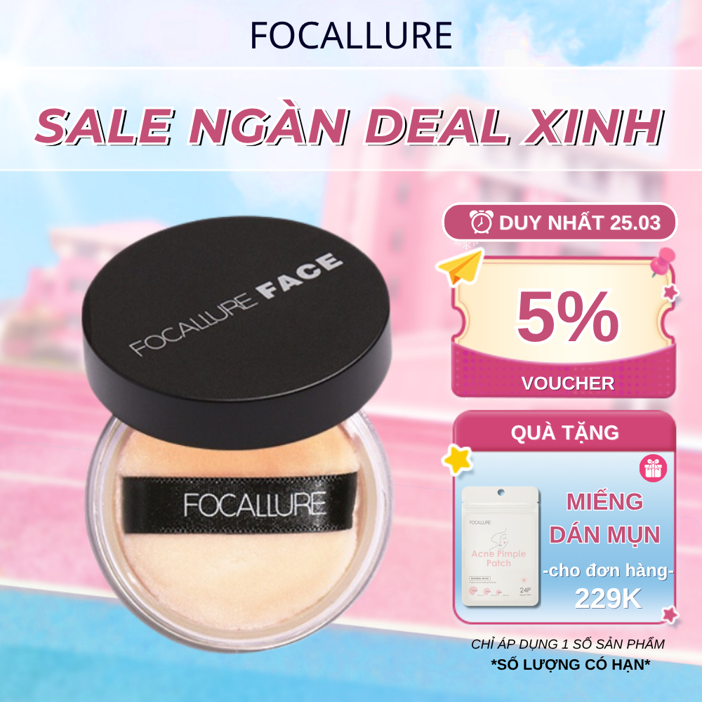 FOCALLURE Phấn phủ dạng bột kiềm dầu che phủ toàn diện 7g
