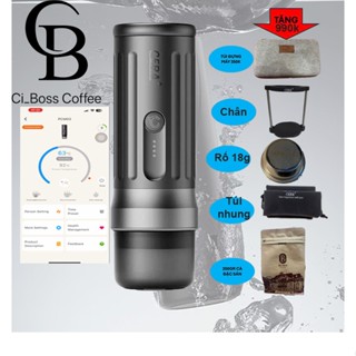 [Quà tặng 990k] Máy pha cà phê cầm tay di động CERA PCM03 S MAX, Rổ 58mm, App, Pin 13500 mA. Máy pha cà phê di động