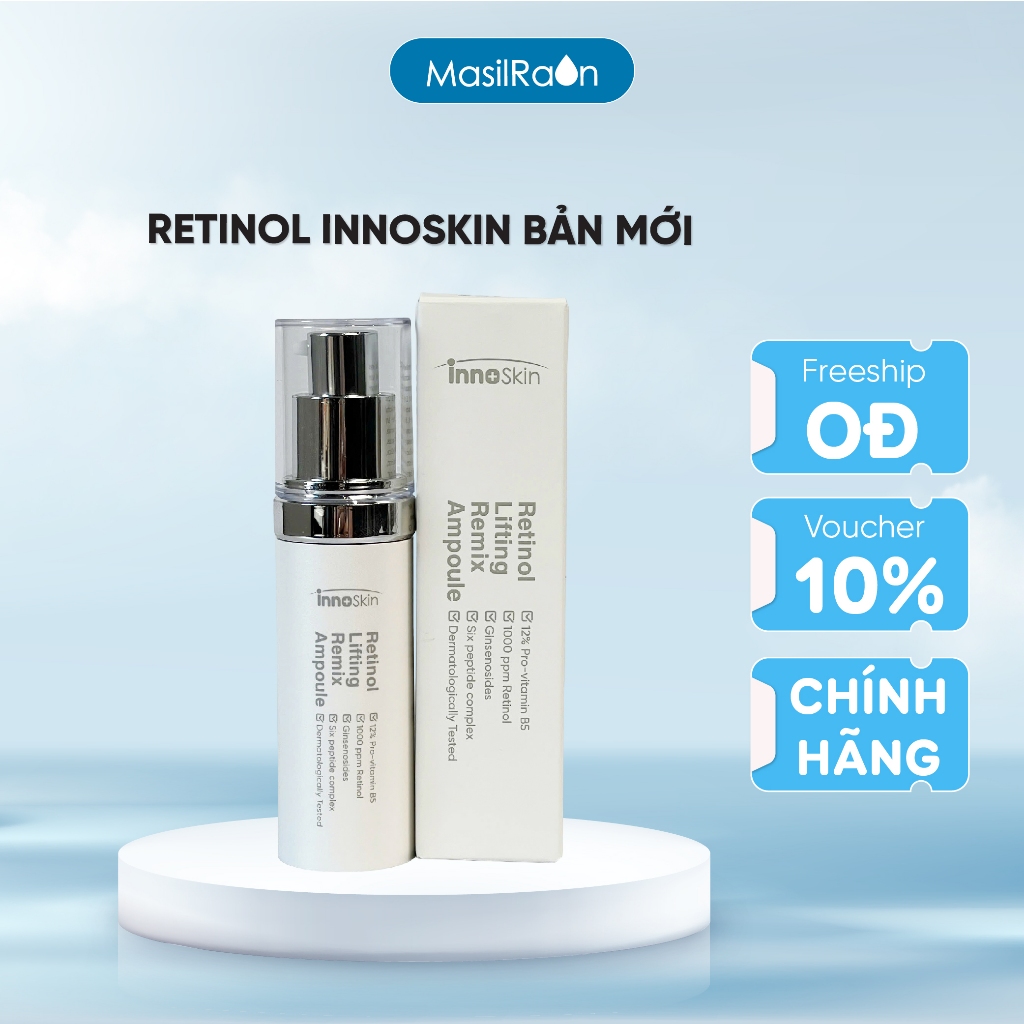 Tinh Chất Retinol Innoskin Lifting Remix Ampoule 30ml ( Mẫu Mới) Làm Chậm Lão Hóa, Cải Thiện Độ Đàn 
