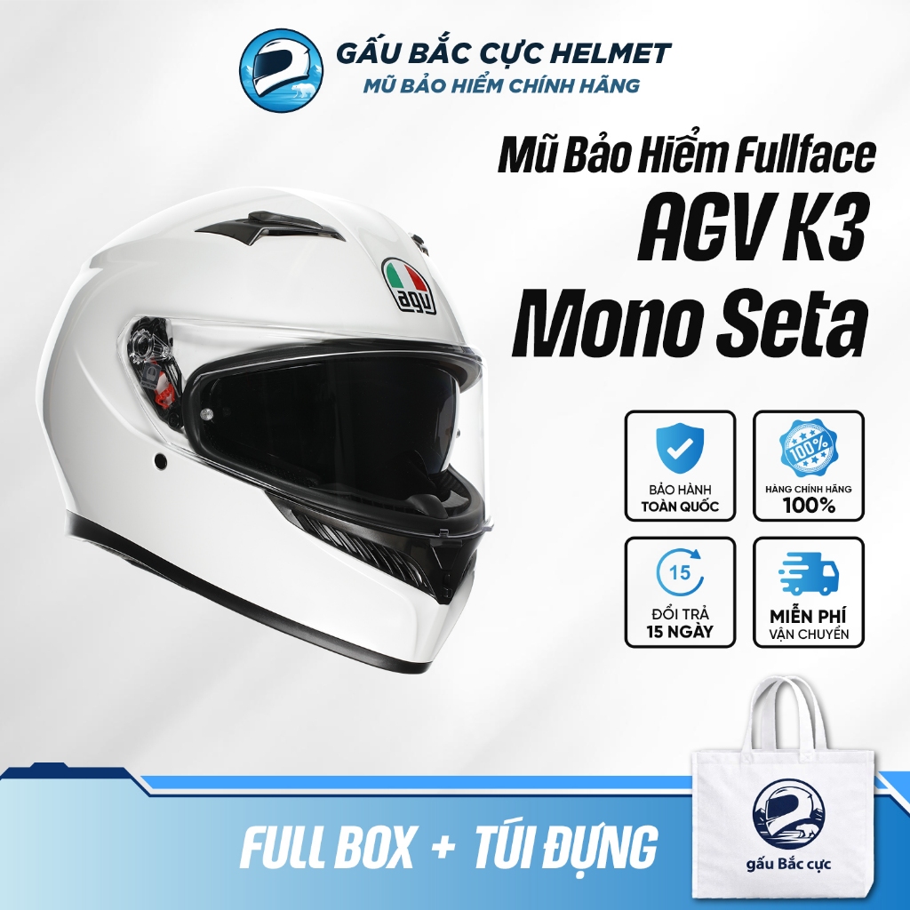 Mũ Bảo Hiểm Fullface AGV K3 MPLK Hàng Chính Hãng Ý, Sport Touring Tiêu Chuẩn An Toàn ECE 22.06