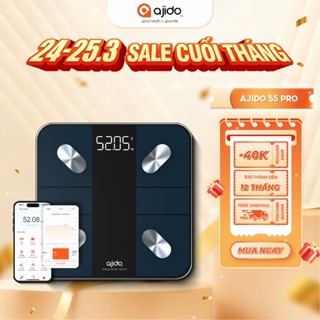 Cân Điện Tử Sức Khỏe Thông Minh AJIDO S5 PRO Phân Tích Inbody Mini Đo 20 Chỉ Số Cơ Thể Kết Nối Bluetooth Với Ajido App