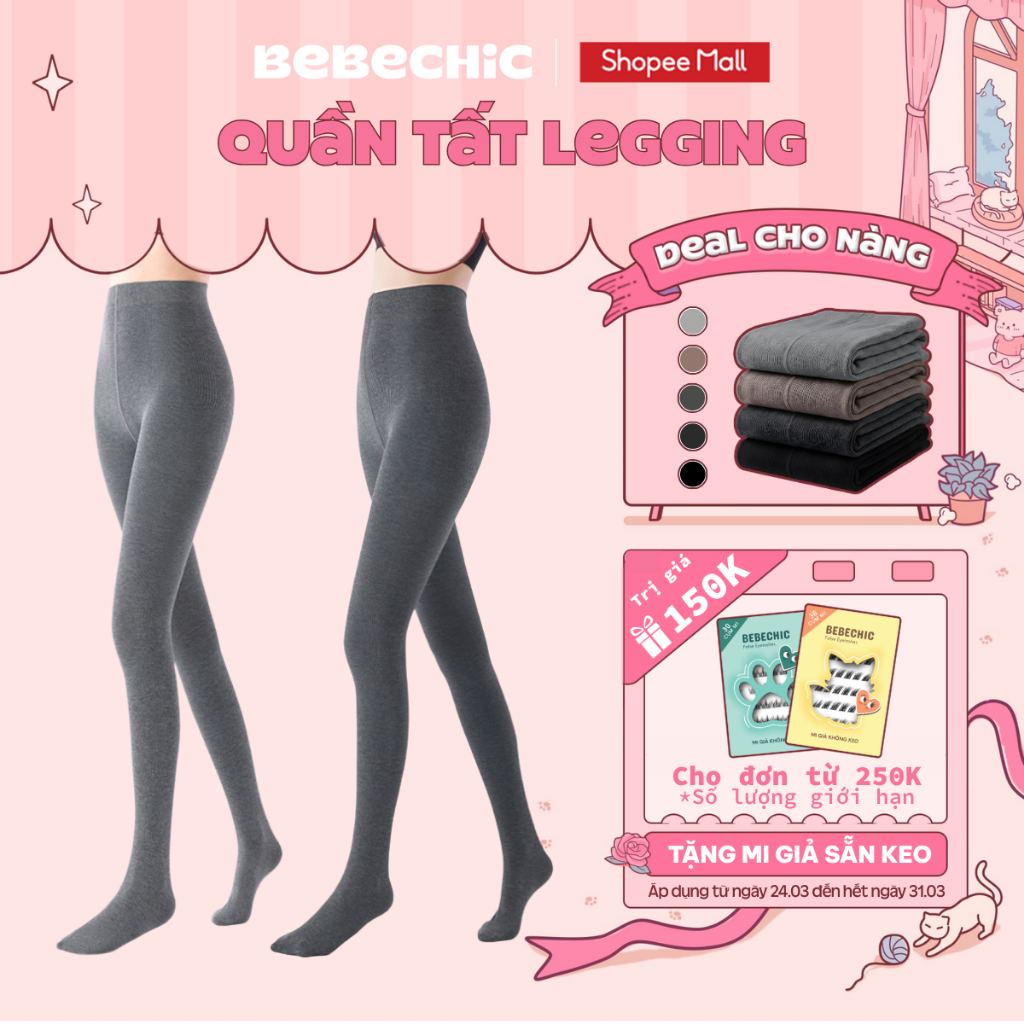 Quần Tất Legging BT19 BEBECHIC Cao Cấp Giữ Nhiệt, Dày Dặn, Cạp Cao Co Giãn, Tôn Dáng Che Khuyết Điểm