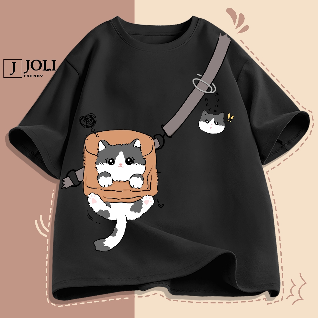Áo Thun Nam Nữ Unisex Tay Lỡ By JOLI Mã TN Mèo Summer In Hình Chất Cotton Form Rộng Phong Cách Ulzzang J Joli Trendy | BigBuy360 - bigbuy360.vn
