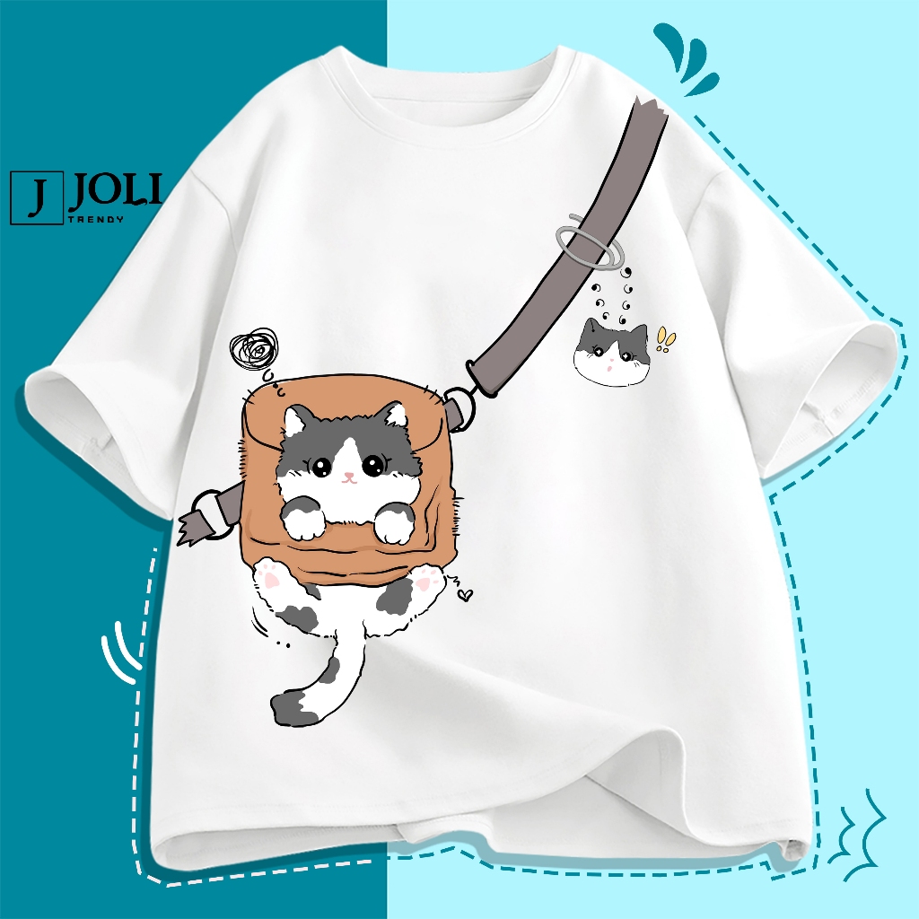 Áo Thun Nam Nữ Unisex Tay Lỡ By JOLI Mã TN Mèo Summer In Hình Chất Cotton Form Rộng Phong Cách Ulzzang J Joli Trendy | BigBuy360 - bigbuy360.vn