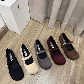 [Peinn] Giày búp bê nữ chất da lộn đi êm chân bagic kết hợp mọi phong cách đế bệt êm chân mã qv04