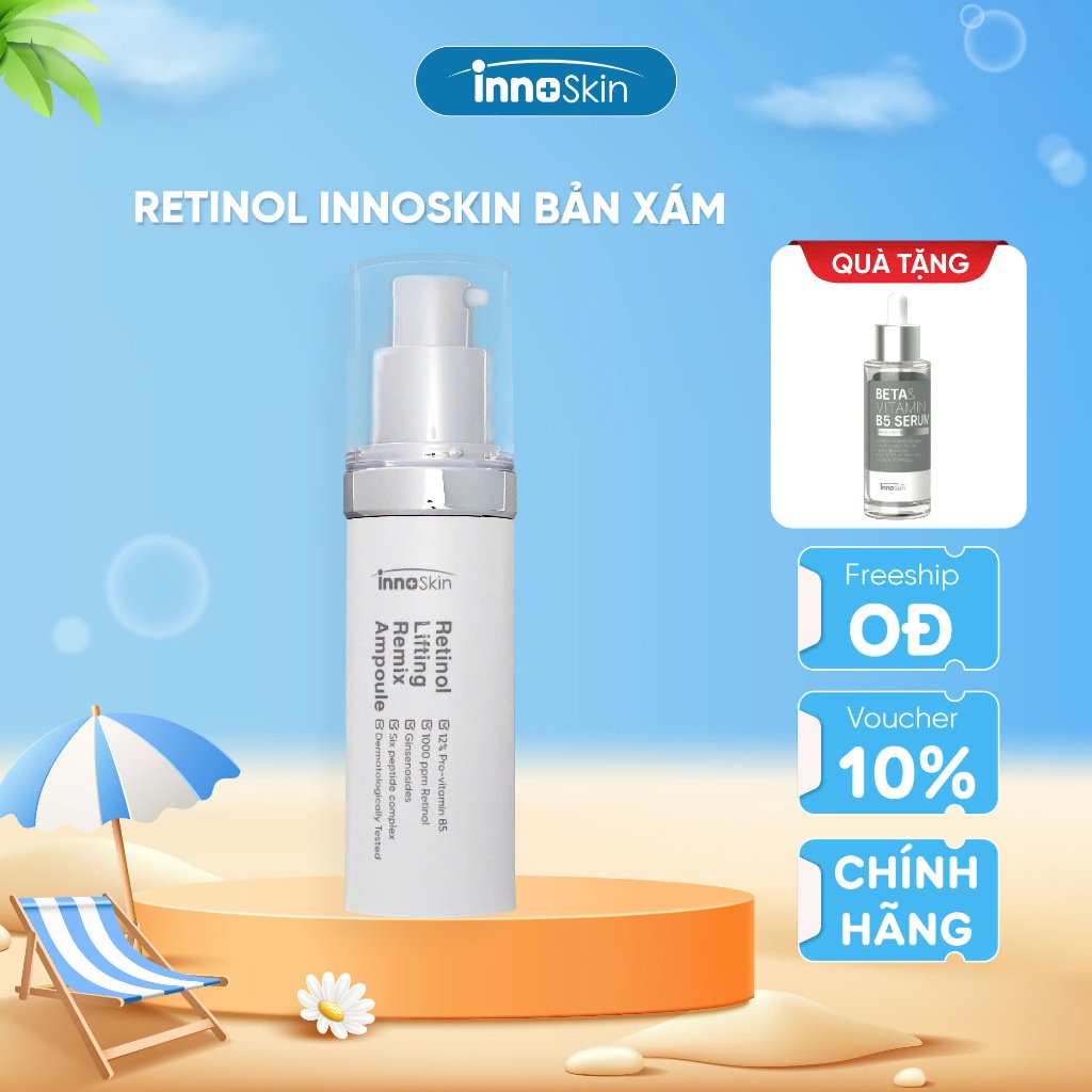 Tinh Chất Retinol Innoskin Lifting Remix Ampoule 30ml ( Mẫu Mới) Tặng 1 Chai Serum Innoskin Beta &Vi