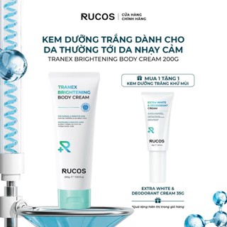 Kem dưỡng trắng da toàn thân Tranex Brightening Body Cream 200g - Rucos tặng Kem nách