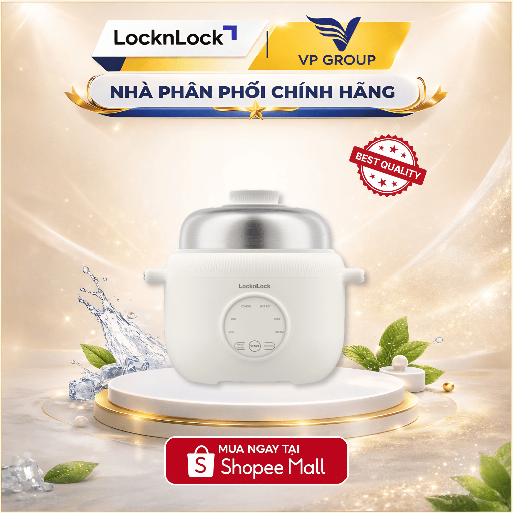 Nồi điện đa năng LocknLock Digital multipot  EJP186IVY 220-240V, 50-60Hz, 500W, 1.6L- Màu ngà