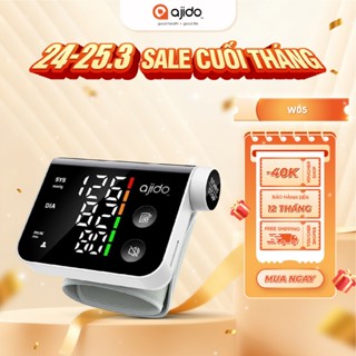 Máy Đo Huyết Áp Cổ Tay Tự Động Ajido W05 - Đo Chính Xác, Phát Hiện Nhịp Tim Bất Thường, Hỗ Trợ Giọng Nói Tiếng Việt