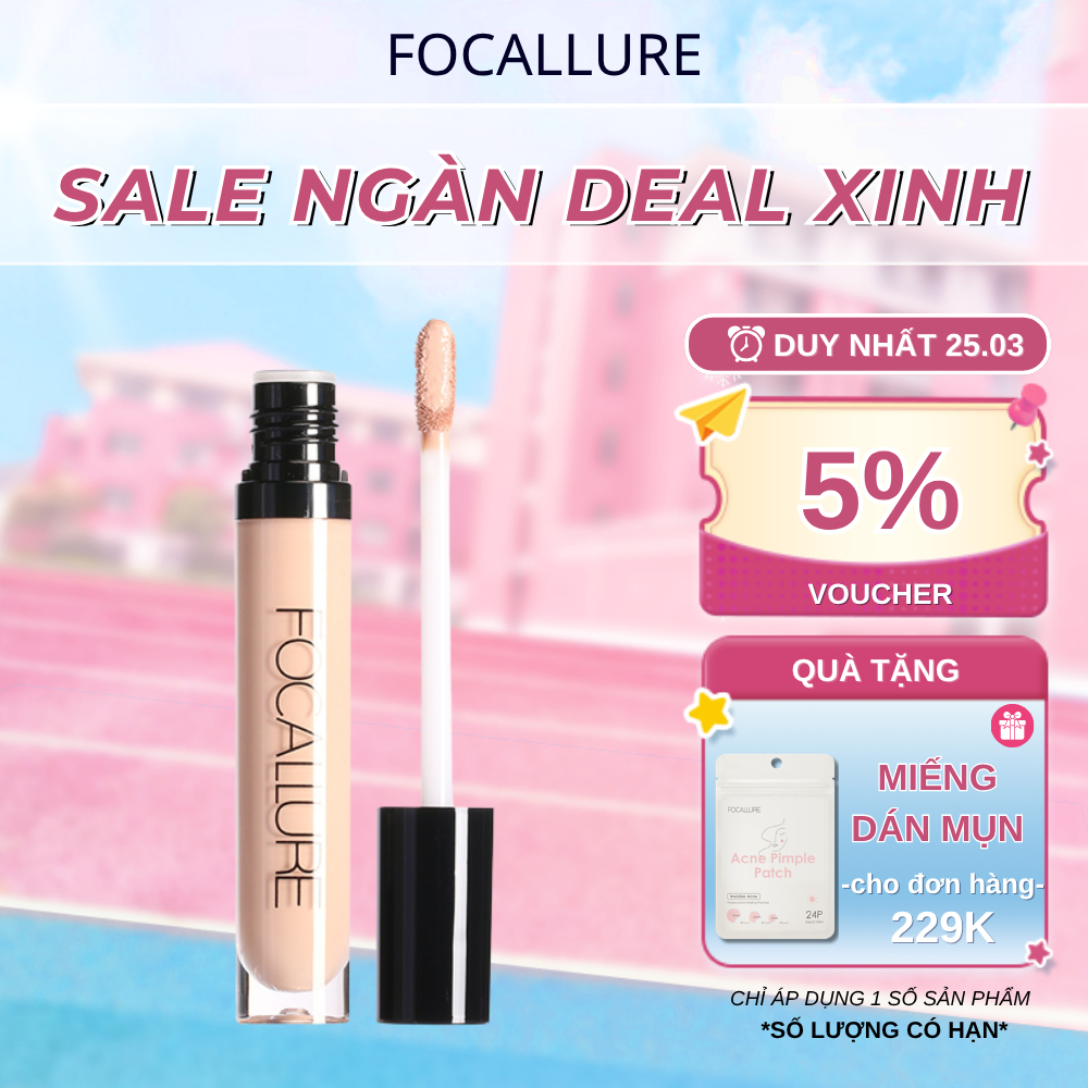 FOCALLURE Kem che khuyết điểm che phủ quầng thâm và vết thâm 3.8g