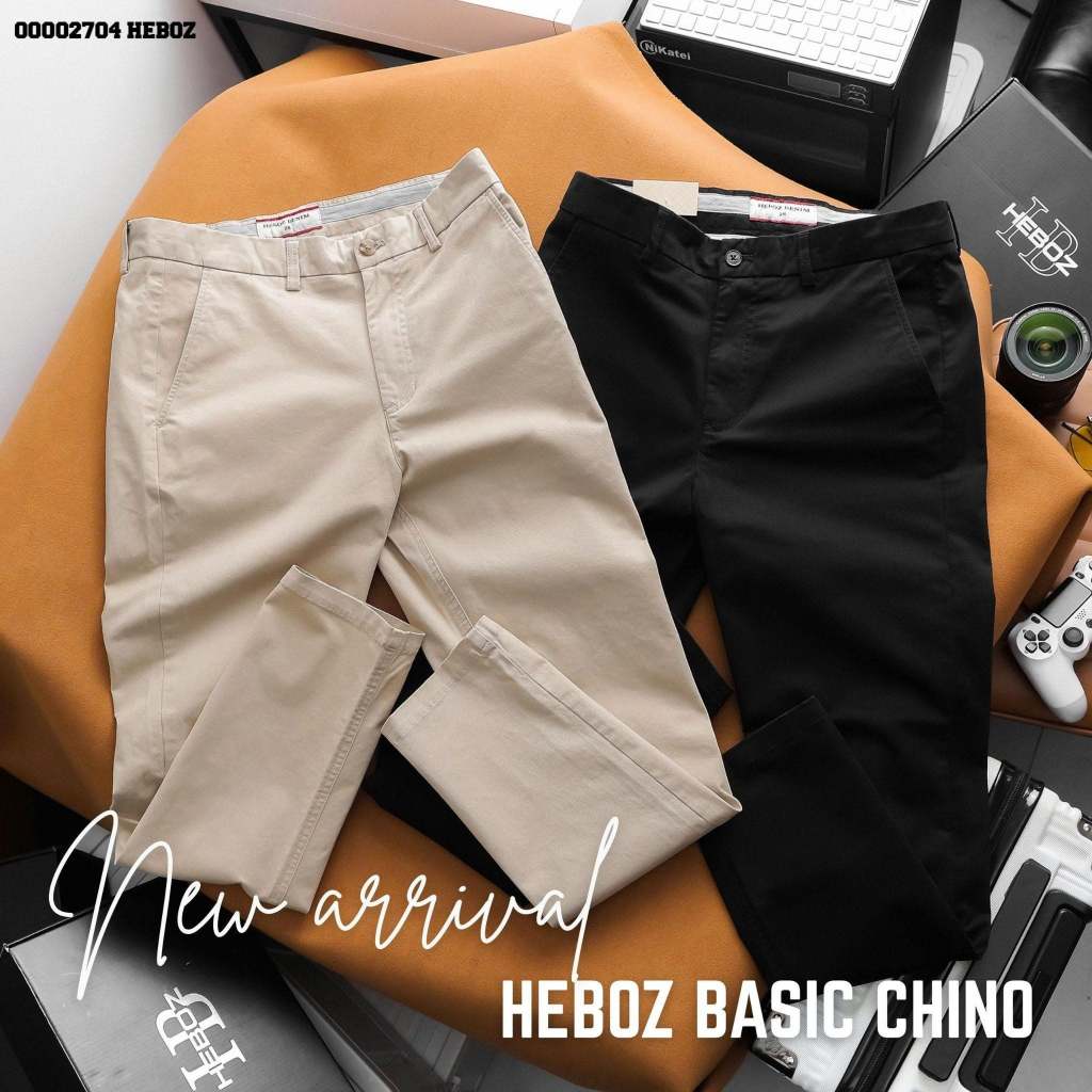 Quần kaki nam HEBOZ basic slim 2M - 00002704