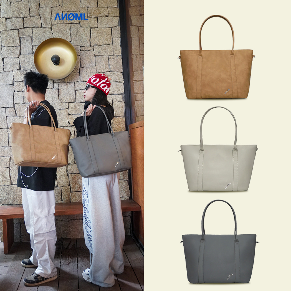 ANOMALY Túi Tote Da Unisex Daily Leather Tote Bag đựng vừa laptop 16inch, kèm dây đeo chéo