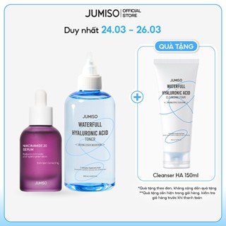 Bộ đôi cấp ẩm, dưỡng sáng mờ thâm và kiềm dầu cho da nhạy cảm JUMISO Toner HA 250ml và Niacinamide 20% 40ml