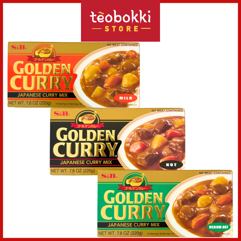 Golden Curry S&B 220g – Mild / Medium / Hot